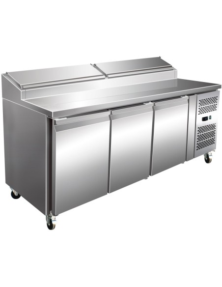 Preparation Counter 3 doors Pizza & Salad Fridge 8 x GN1/3 Pan 1795x700x1085mm | DA-SH37
