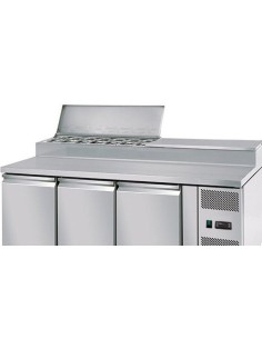 Preparation Counter 3 doors Pizza & Salad Fridge 8 x GN1/3 Pan 1795x700x1085mm | DA-SH37 2