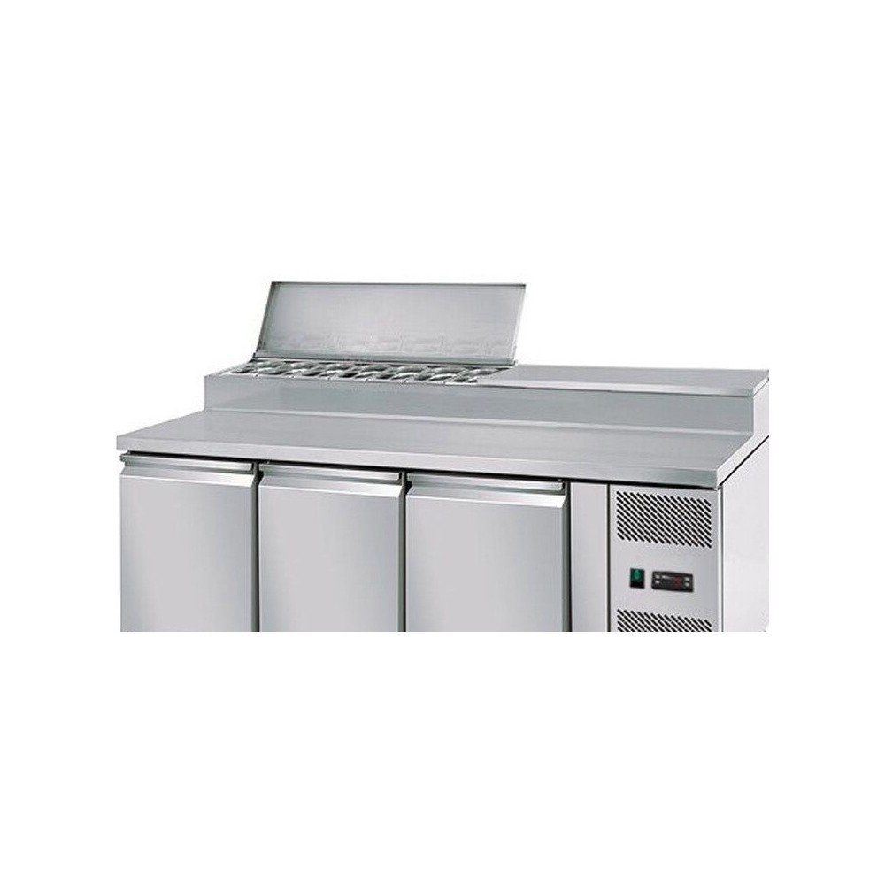 Preparation Counter 3 doors Pizza & Salad Fridge 8 x GN1/3 Pan 1795x700x1085mm | DA-SH37