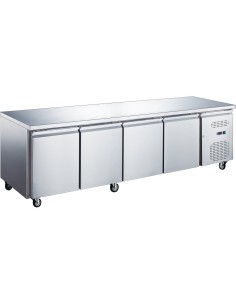 Professional Low Refrigerated Counter / Chef Base 4 doors 2230x700x650mm | Stalwart DA-BASE41