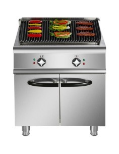 Professional Electric Lava Rock Grill with Cabinet Base 9kW 700mm Depth | Stalwart DA-HEL707A 2