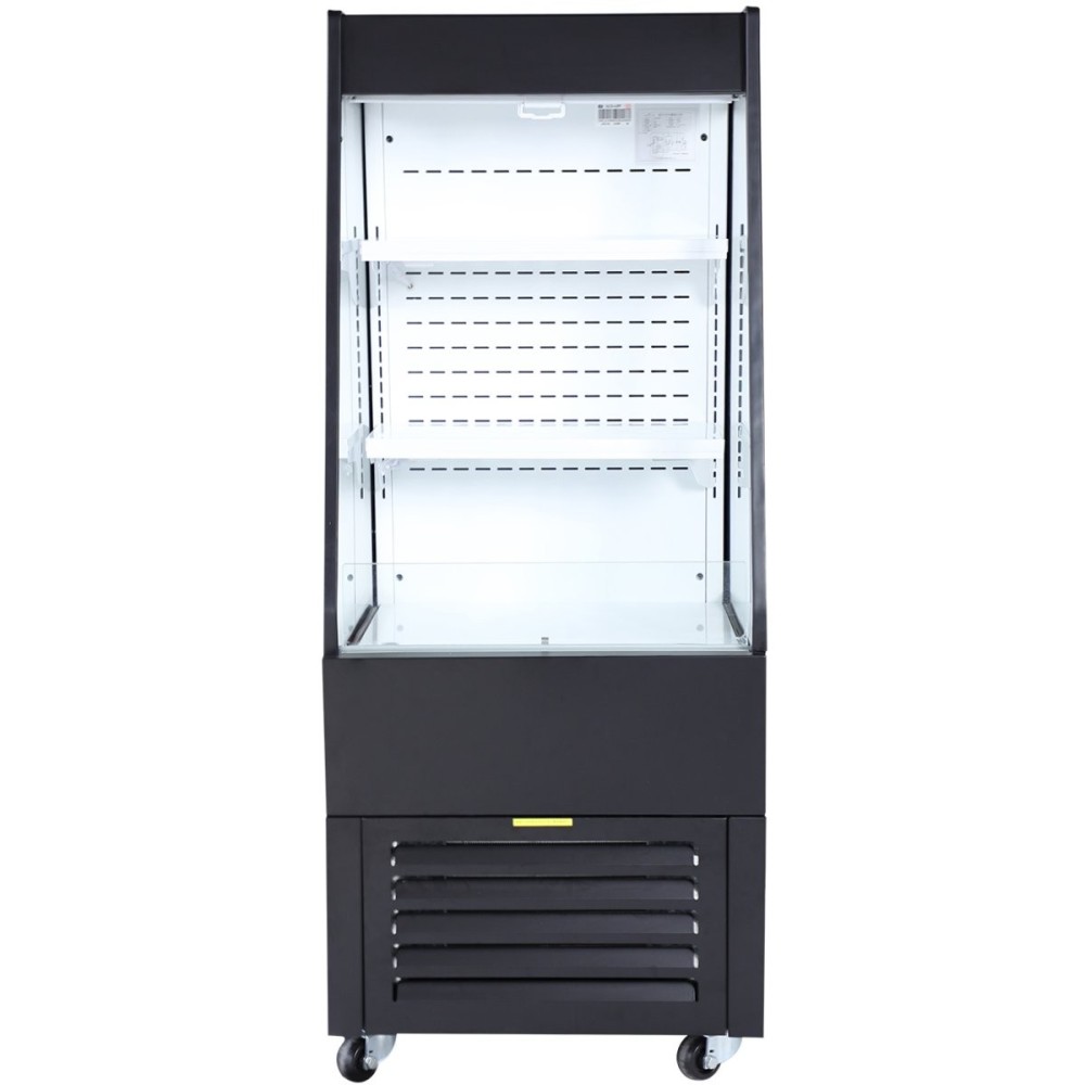 Multi Deck Refrigerator 200 litres with Night Curtain Black 600x700x1540mm | Stalwart DA-LG1000M2W