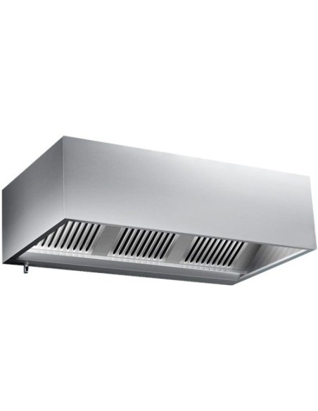 Commercial Extraction Canopy with Filter, Range Hood, Fan, Lights & 4 Speeds 1600mm | Stalwart DA-AP238Z263D