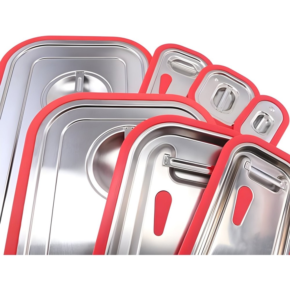 Stainless steel &amp Silicone Sealing Gastronorm Container Lid GN1/1 | Stalwart DA- 811LS