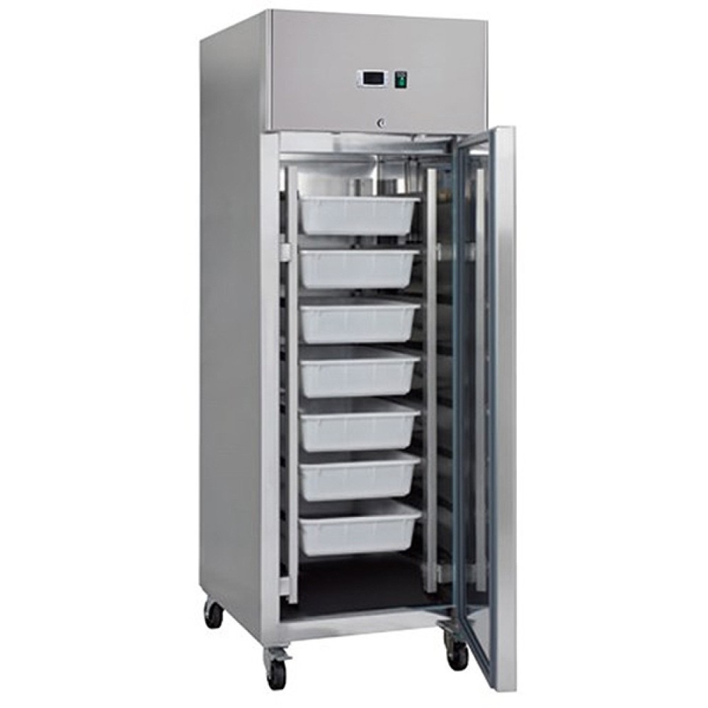 600lt Commercial Fish Fridge Stainless Steel Upright cabinet Single door Ventilated cooling  | Stalwart DA-THL600TNFISH
