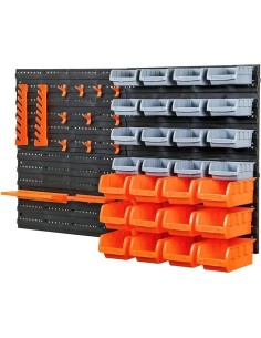 45 Piece Wall Storage Bin Set | Stalwart DA-WK4400