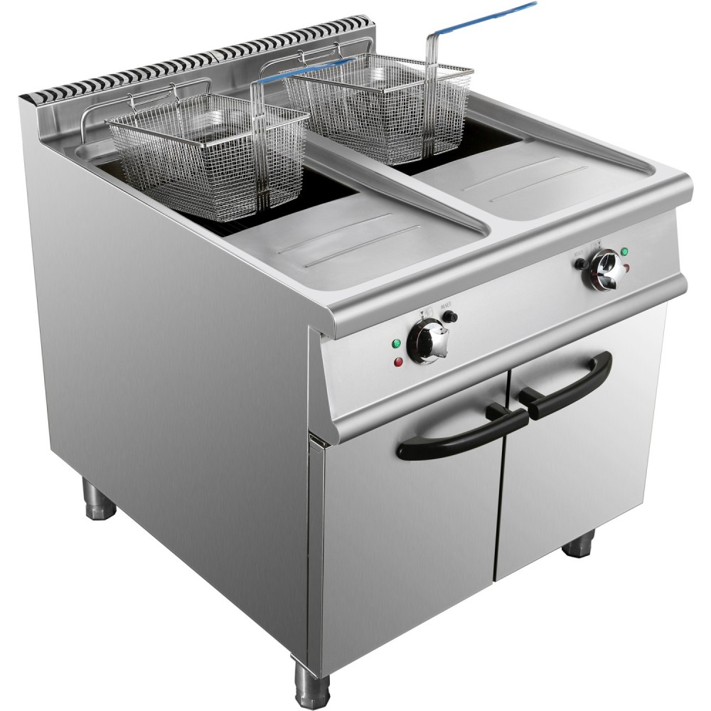 Commercial Electric Fryer Double Tank 2x28 litres | Stalwart DA-HEF908A