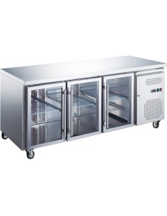 Commercial Refrigerated Counter 3 glass doors Depth 700mm | DA-RG31VGLASS