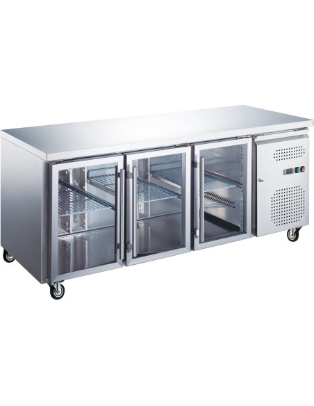 Commercial Refrigerated Counter 3 glass doors Depth 700mm | DA-RG31VGLASS