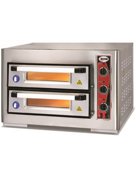 Electric Pizza Oven 2 chambers 700x700mm Capacity 4+4 pizzas at 13&quot 230V/1 phase | DA-PF7070DE
