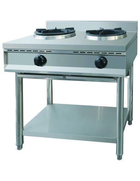 Professional Gas Wok Stove on Open base 2 burners 2x10kW | DA-THZ2