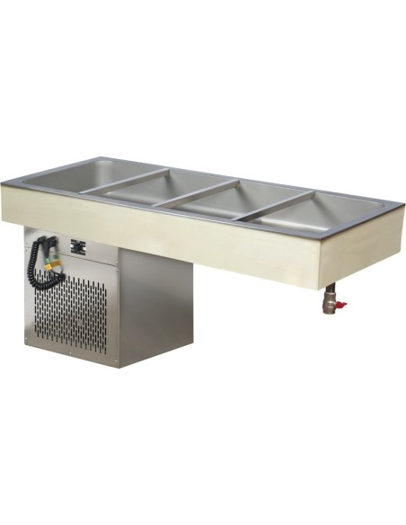 Commercial Cold buffet Drop-in 4xGN1/1 1434x620x650mm | DA-CSG4