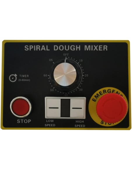 Professional Spiral Dough Mixer 60 litres Fixed head Fixed bowl 2 speeds 380V/3 phase | Stalwart SH60