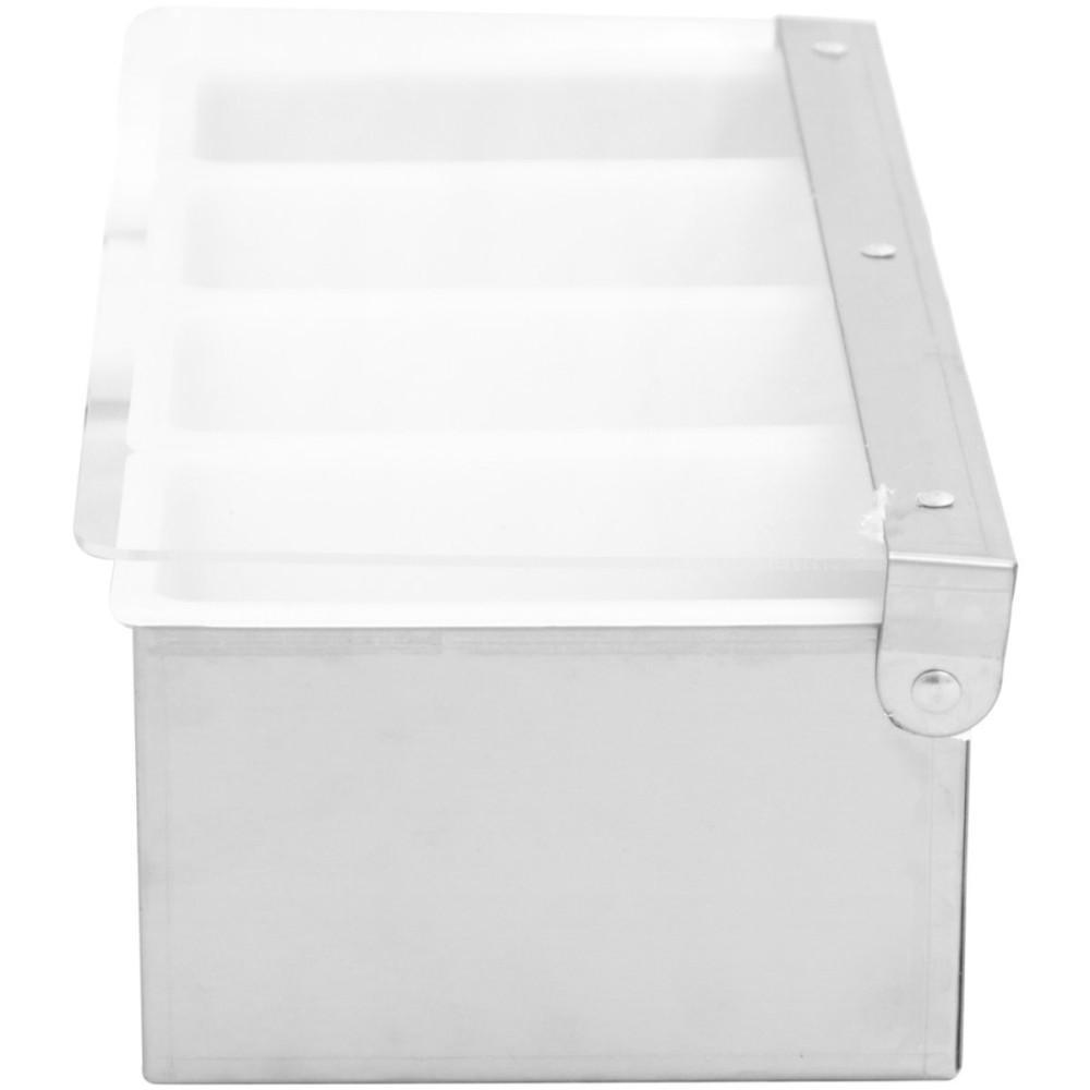 Garnish Tray / Condiment Dispenser with Lid 4 compartments Stainless steel &amp Plastic | Stalwart DA-CHB04