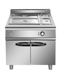 Commercial Electric Bain Marie with Cabinet 2xGN1/1 + 2xGN1/3 6kW 900mm Depth | Stalwart DA-HEB909A 2