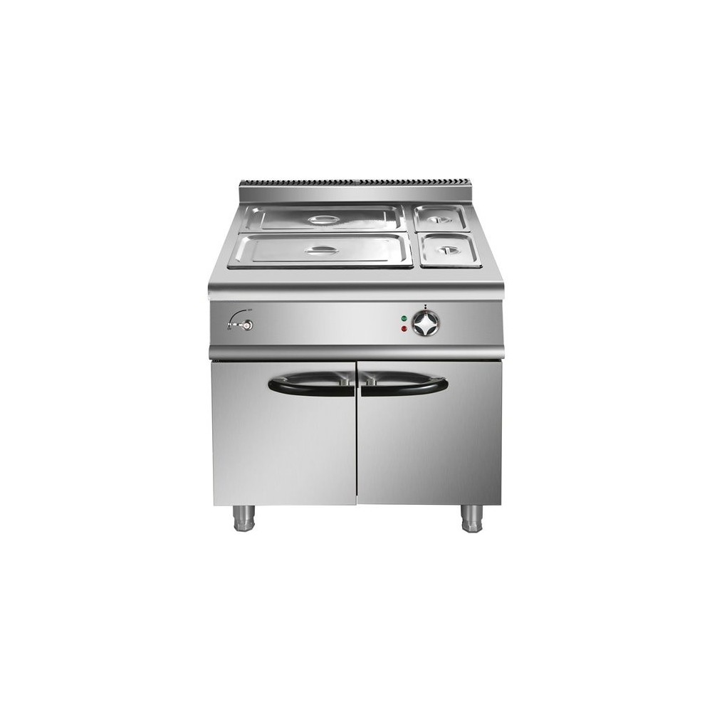 Commercial Electric Bain Marie with Cabinet 2xGN1/1 + 2xGN1/3 6kW 900mm Depth | Stalwart DA-HEB909A