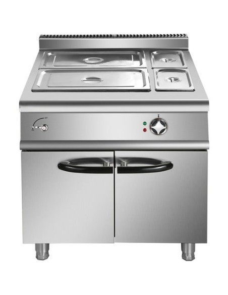 Commercial Electric Bain Marie with Cabinet 2xGN1/1 + 2xGN1/3 6kW 900mm Depth | Stalwart DA-HEB909A
