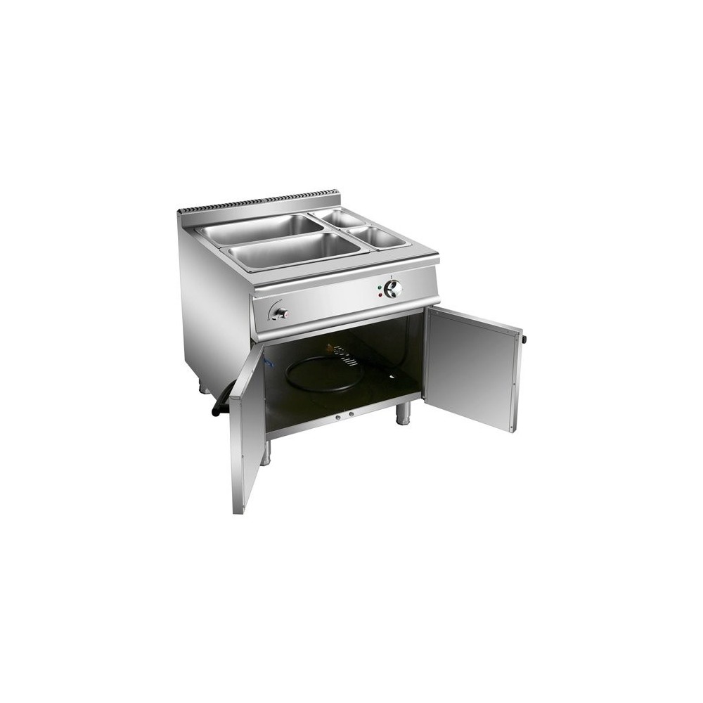 Commercial Electric Bain Marie with Cabinet 2xGN1/1 + 2xGN1/3 6kW 900mm Depth | Stalwart DA-HEB909A