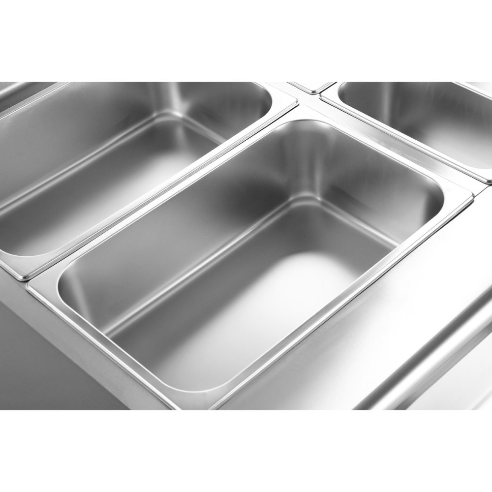 Commercial Electric Bain Marie with Cabinet 2xGN1/1 + 2xGN1/3 6kW 900mm Depth | Stalwart DA-HEB909A