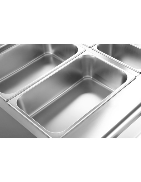Commercial Electric Bain Marie with Cabinet 2xGN1/1 + 2xGN1/3 6kW 900mm Depth | Stalwart DA-HEB909A