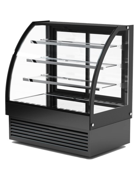 Display Merchandiser Fridge Curved Front 290 litres 3 shelves Black | Stalwart DA- HL900S3BLACK