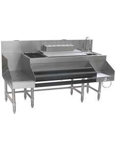 Commercial Stainless Steel Cocktail Station with Backsplash 1520x760x760mm | Stalwart DA- CCS6012LD