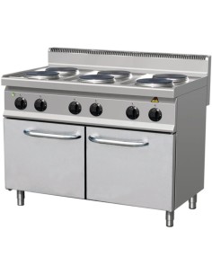 Professional Electric Cooker 6 plates 13.8kW Cabinet base | Stalwart DA-THE7P6M