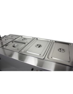 Mobile Bain Marie Hot Cupboard 4 x GN 1/1 Capacity 1420mm Wide | Stalwart YH4W1 2
