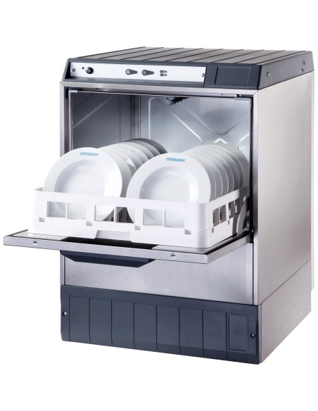 Commercial Undercounter Dishwasher 540 plates/hour 500mm basket Drain pump, Detergent pump 13A | Omniwash 5000STDDPS