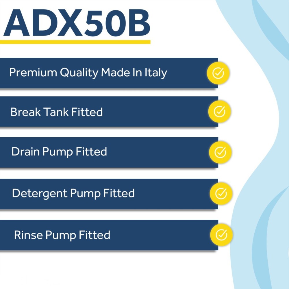 Commercial Dishwasher Premium 500mm basket 20 baskets/hour Break tank, Drain Pump, Detergent dosing pump | DA-ADX50B