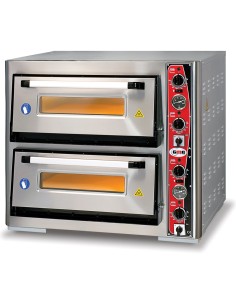 Electric Pizza Oven Premium Thermometer 2 chambers 620x620mm Capacity 4+4 pizzas at 12&quot 230V/1 phase | DA-PF6262DET