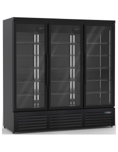 Commercial Display Refrigerator with Triple Glass door 1530 litres Black | Stalwart DA-KXG1880BLACK
