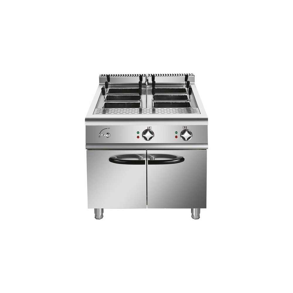Professional Pasta cooker 40 Litres Electric 18kW Floor standing with Cabinet Base 900mm Depth | Stalwart DA-HEN915A