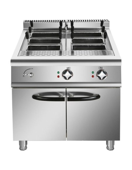 Professional Pasta cooker 40 Litres Electric 18kW Floor standing with Cabinet Base 900mm Depth | Stalwart DA-HEN915A