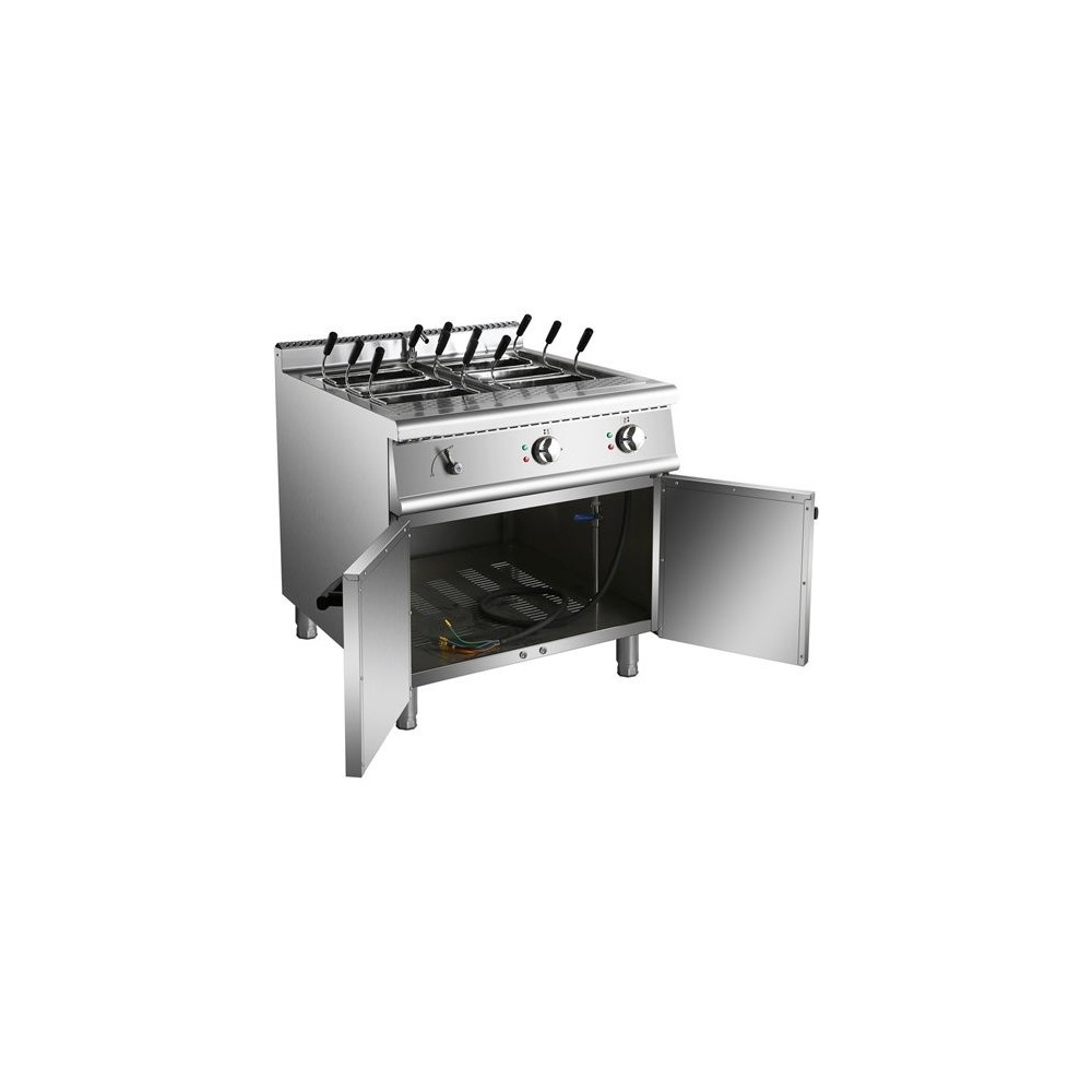 Professional Pasta cooker 40 Litres Electric 18kW Floor standing with Cabinet Base 900mm Depth | Stalwart DA-HEN915A