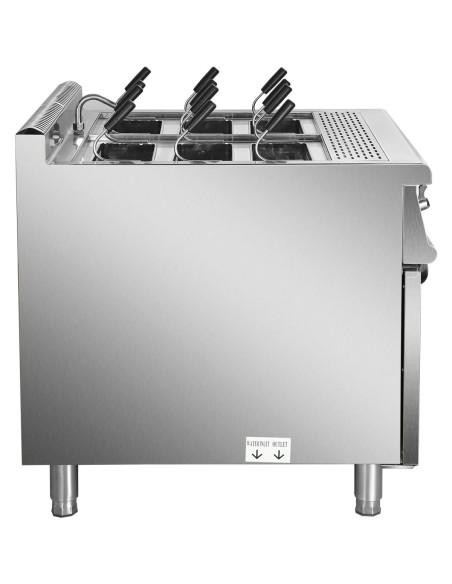 Professional Pasta cooker 40 Litres Electric 18kW Floor standing with Cabinet Base 900mm Depth | Stalwart DA-HEN915A