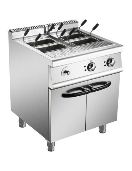 Professional Pasta cooker 30 Litres Electric 12kW Floor standing with Cabinet Base 700mm Depth | Stalwart DA-HEN715A