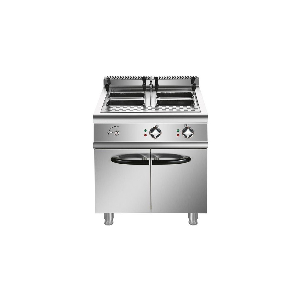 Professional Pasta cooker 30 Litres Electric 12kW Floor standing with Cabinet Base 700mm Depth | Stalwart DA-HEN715A