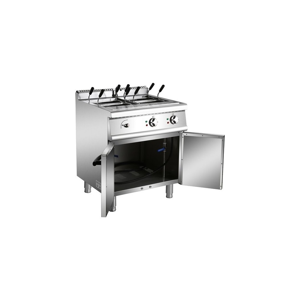 Professional Pasta cooker 30 Litres Electric 12kW Floor standing with Cabinet Base 700mm Depth | Stalwart DA-HEN715A