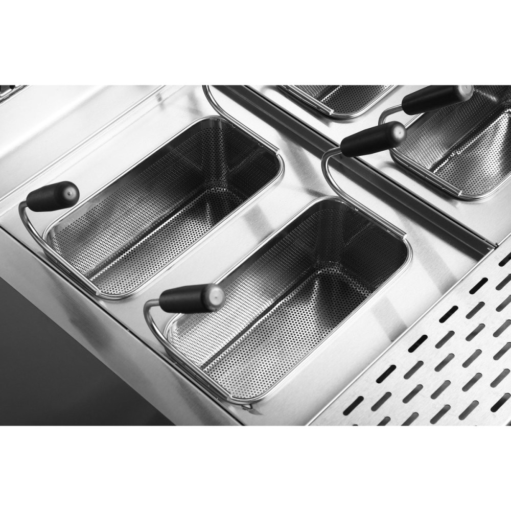Professional Pasta cooker 30 Litres Electric 12kW Floor standing with Cabinet Base 700mm Depth | Stalwart DA-HEN715A