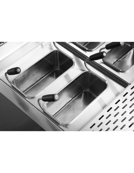 Professional Pasta cooker 30 Litres Electric 12kW Floor standing with Cabinet Base 700mm Depth | Stalwart DA-HEN715A