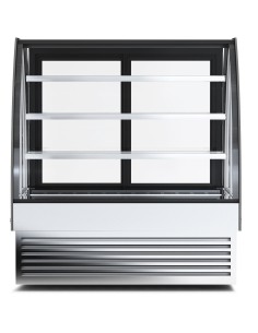 Display Merchandiser Fridge Curved Front 290 litres 3 shelves Black &amp Stainless steel | Stalwart DA-HL900S3 2