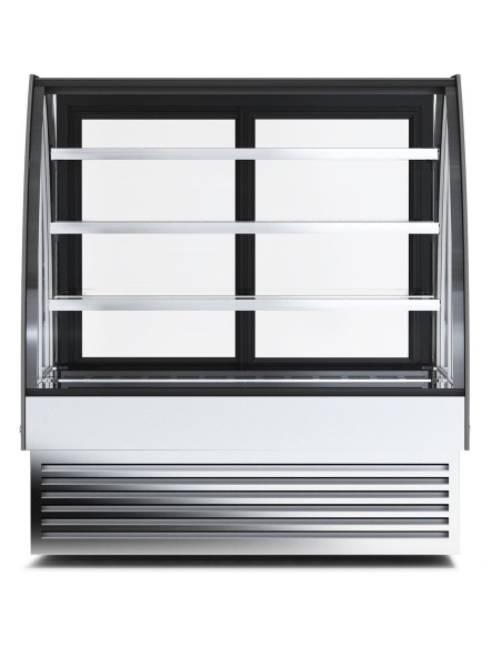 Display Merchandiser Fridge Curved Front 290 litres 3 shelves Black &amp Stainless steel | Stalwart DA-HL900S3