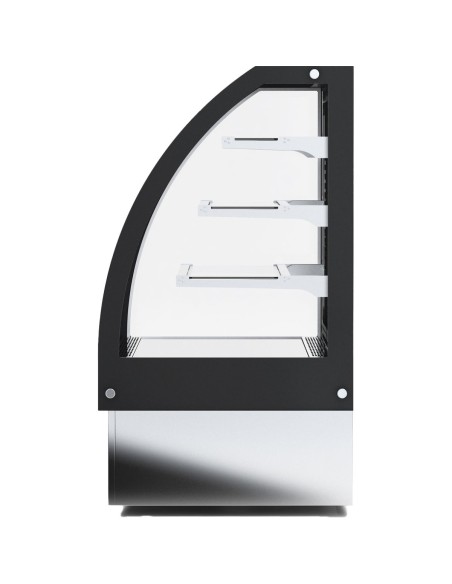 Display Merchandiser Fridge Curved Front 290 litres 3 shelves Black &amp Stainless steel | Stalwart DA-HL900S3
