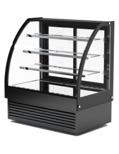 Display Merchandiser Fridge Curved Front 500 litres 3 shelves Black | Stalwart DA- HL1500S3BLACK