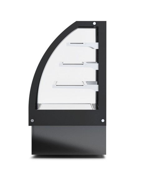 Display Merchandiser Fridge Curved Front 500 litres 3 shelves Black | Stalwart DA- HL1500S3BLACK