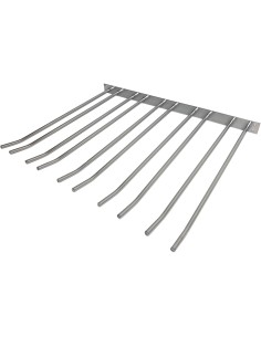Wine Glass Rack Silver Wall mounted Length 400mm 20 wine glasses | Stalwart DA-WGA58500400S