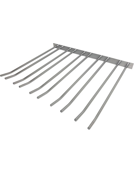 Wine Glass Rack Silver Wall mounted Length 400mm 20 wine glasses | Stalwart DA-WGA58500400S