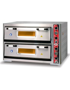 Electric Pizza Oven Premium Thermometer 2 chambers 920x620mm Capacity 6 pizzas at 12" 230V/1 phase | Stalwart DA-PF9262DET