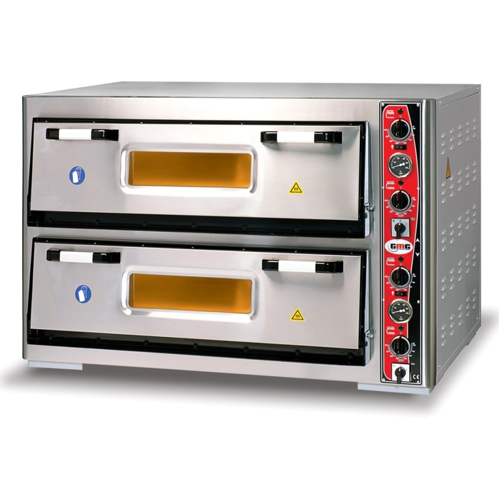 Electric Pizza Oven Premium Thermometer 2 chambers 920x620mm Capacity 6 pizzas at 12" 230V/1 phase | Stalwart DA-PF9262DET